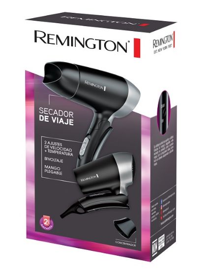 Imagen de D2400 Secador Para Cabello Remington de Viaje Portatil 1400W